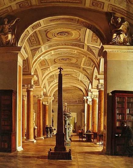 Alexey Tyranov View on the Hermitage Library Norge oil painting art